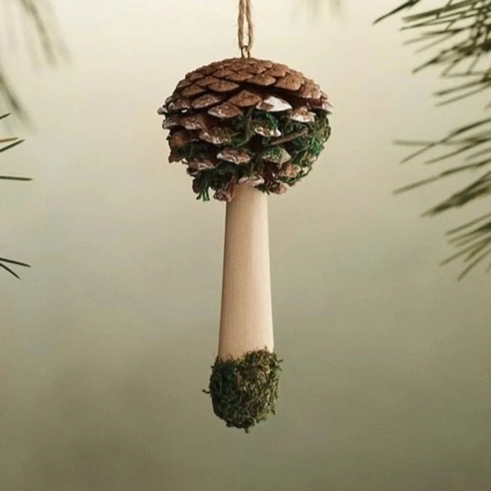 New🌟Mushroom Paulowina Wood Ornament